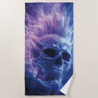 Serviette De Plage Crâne d'art à énergie sombre
