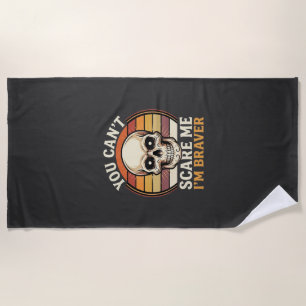 Serviette De Plage Crâne Halloween plus courageux Design Rétro Horreu
