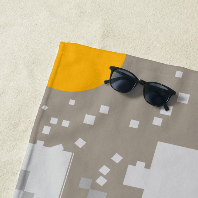 Serviette De Plage Création de motif abstrait (En situation)