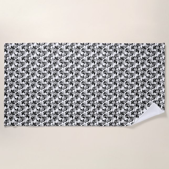 Serviette De Plage Création Florale Vingt Et Un (Devant)