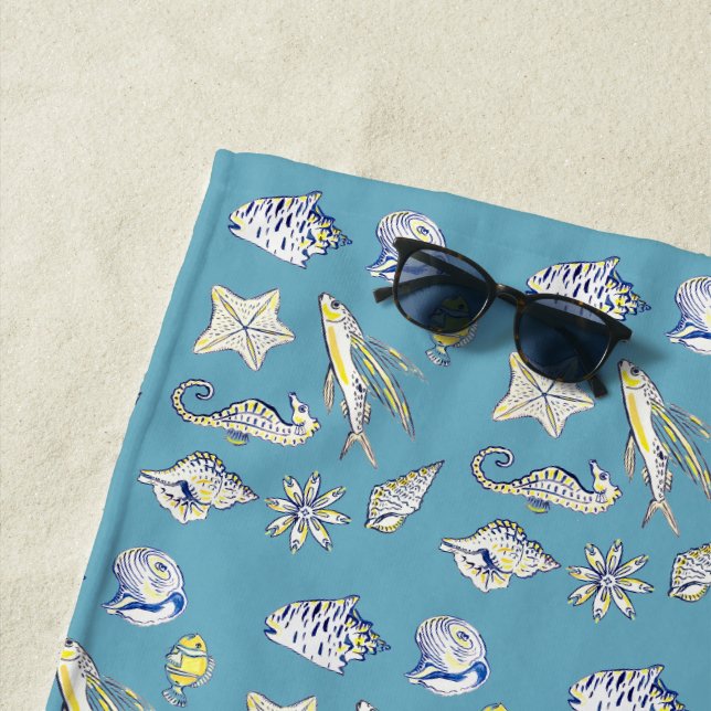 Serviette De Plage Créatures océaniques (En situation)