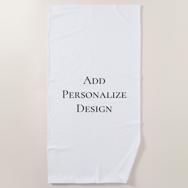 Serviette De Plage Créez Votre Bannière Personnalisée  (Devant)