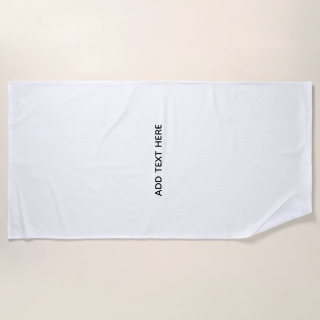 Serviette De Plage Créez votre propre blanc  (Devant)