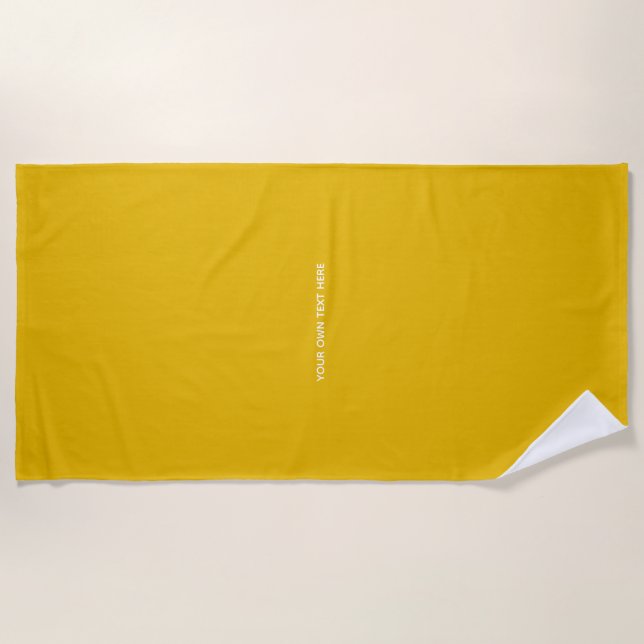 Serviette De Plage Créez Votre Propre Conception Personnalisée Jaune (Devant)