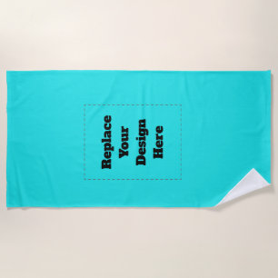 Serviette De Plage Créez votre propre cyan