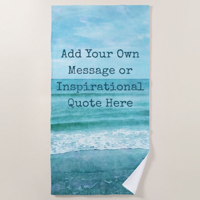 Serviette De Plage Créez votre propre devis inspirant motivationnel (Devant)