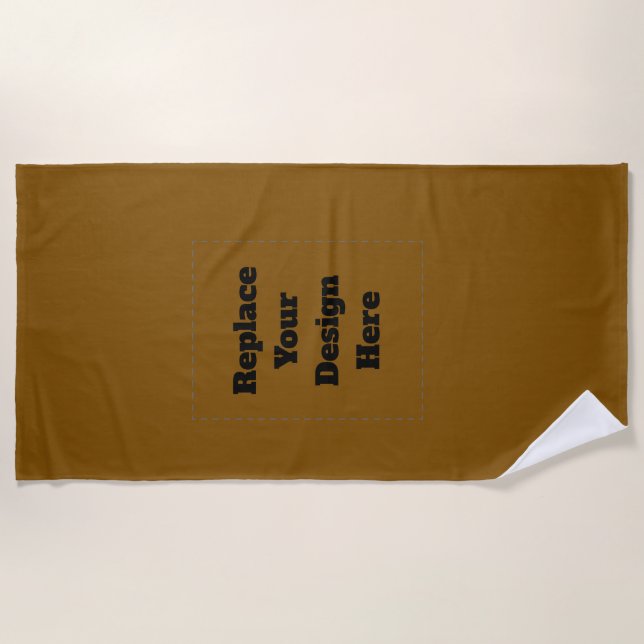 Serviette De Plage Créez Votre Propre Marron (Devant)