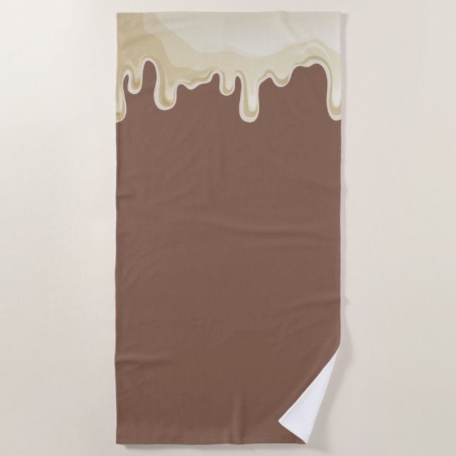 Serviette De Plage Crème de séchage au chocolat chaud (Devant)