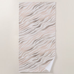 Serviette De Plage Crème rose Beige Zebra Poster de animal