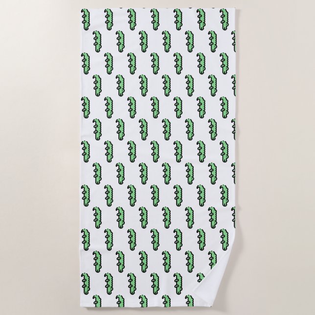 Serviette De Plage Crocodile (Devant)
