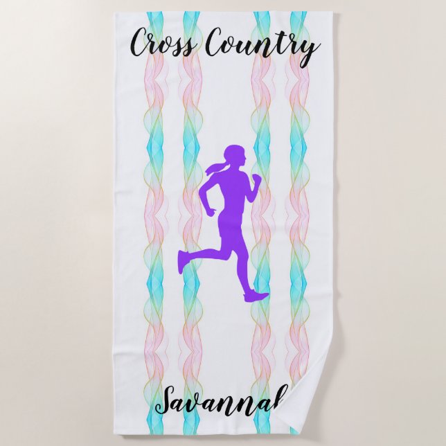 Serviette De Plage Cross Country Girls Swirl (Devant)