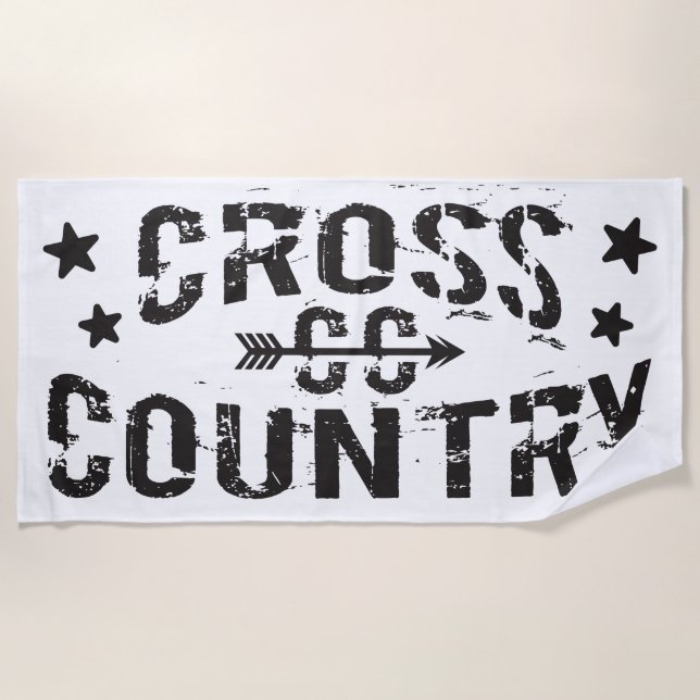 Serviette de plage Cross Country Runner (Devant)