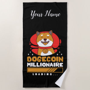 Serviette De Plage Crypto DogeCoin Millionaire Chargement