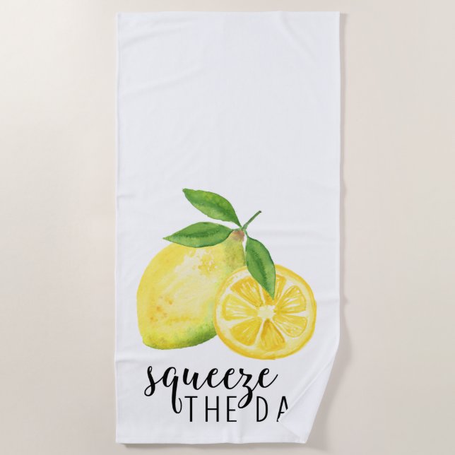 SERVIETTE DE PLAGE CUISINE MODERNE PUN DE CITRON (Devant)