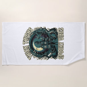 Serviette De Plage Cuisses Épaisses Vibes Sombres Halloween Maison Ha