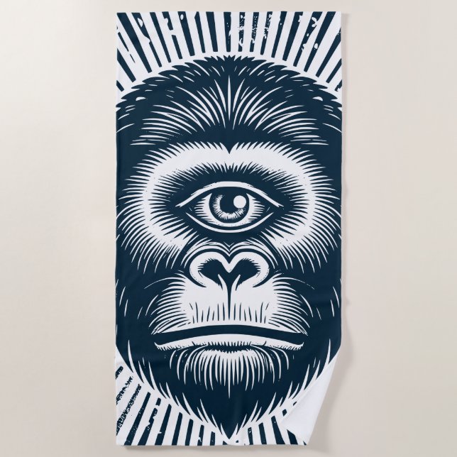Serviette De Plage Culte du singe (Devant)