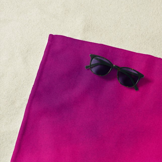 Serviette De Plage Custom Magenta Beach Towel (En situation)