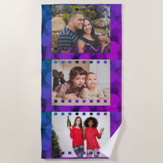 Serviette De Plage Custom Three Photo Personalized Picture Film