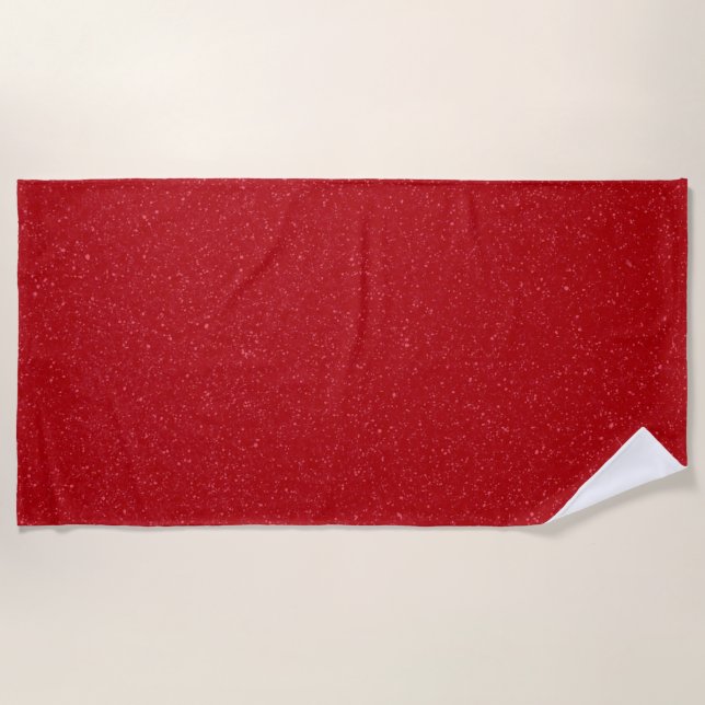 Serviette De Plage Customizable Tomato Red Noise Beach Towel (Devant)