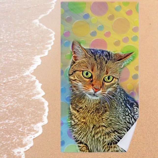 Serviette De Plage Cute chaton - abstrait (Créateur téléchargé)