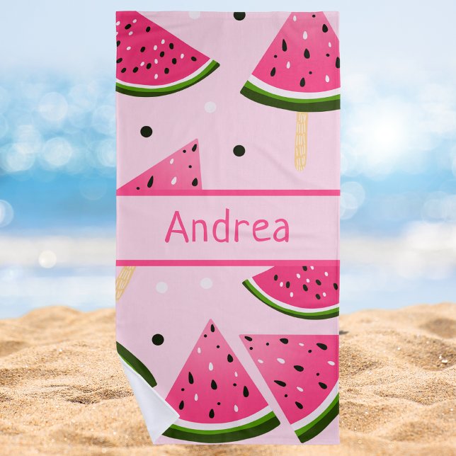 Serviette De Plage Cute Girly Cool Watermelon Beach (Créateur téléchargé)
