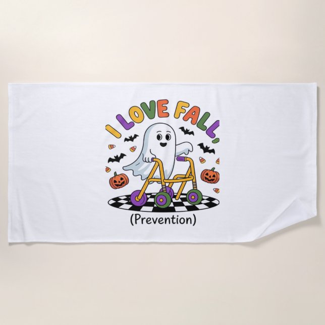 Serviette De Plage Cute I Love Fall Prevention Physique Thérapie Fant (Devant)