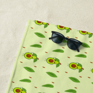 Serviette De Plage Cute kawaii avocado