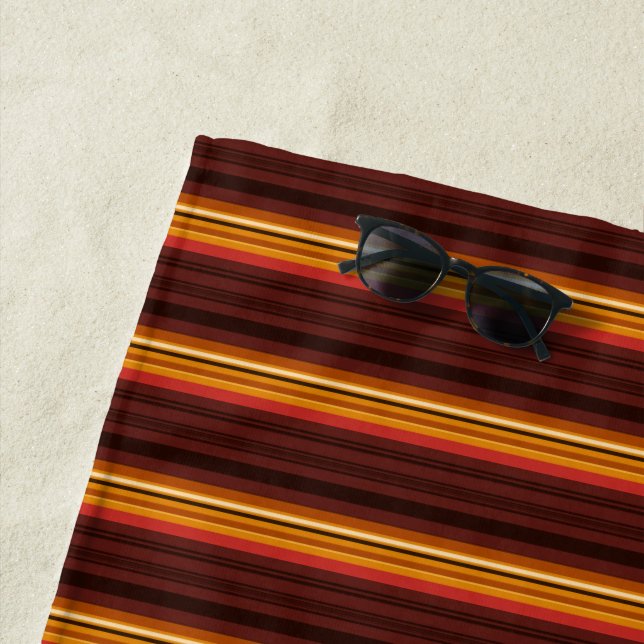 Serviette De Plage Cute vintage stripes (En situation)