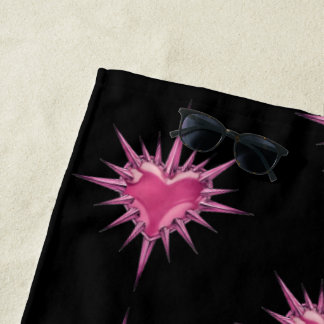 Serviette de plage Cybersigilisme Cœur Barbelé Ros