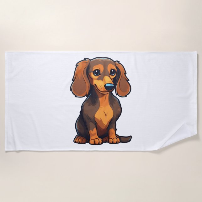 Serviette De Plage Dachshund 3 (Devant)