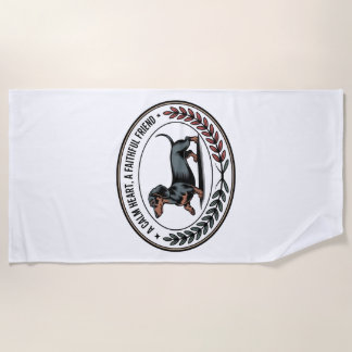 Serviette De Plage Dachshund A Calm Heart, A Faithful Friend