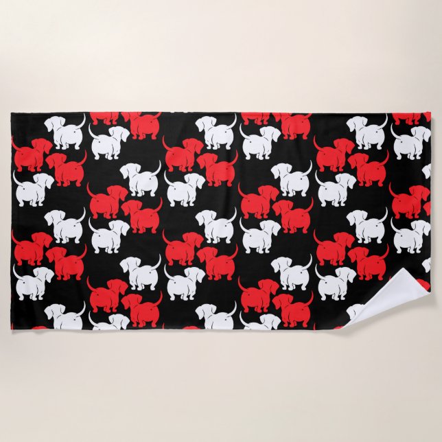 Serviette De Plage Dachshund Chiens Cadeaux (Devant)