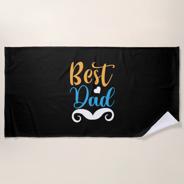 Serviette De Plage Daddy Gift Best Papa (Devant)