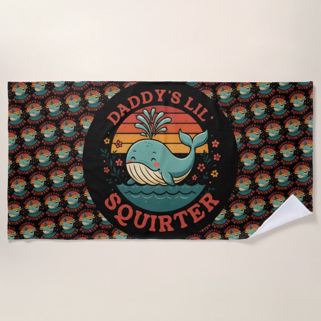 Serviette De Plage Daddy Little Whale (Devant)