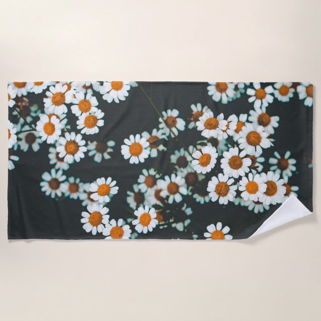 Serviette De Plage Daisy Daisies Floral (Devant)