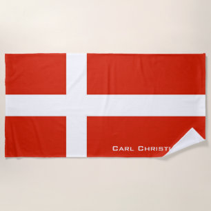 Serviette De Plage Dannebrog ; Le drapeau officiel du Danemark