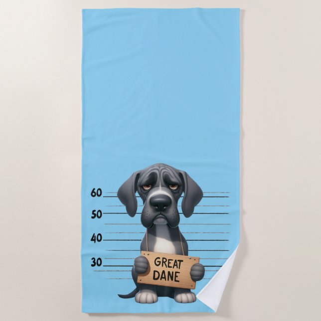 Serviette De Plage Danois géant coquin (Devant)