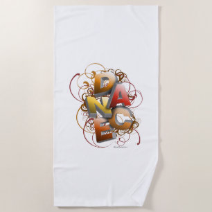 Serviette De Plage Danse 3D (automne)