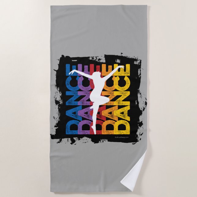 Serviette De Plage Danse et Lettres (Devant)