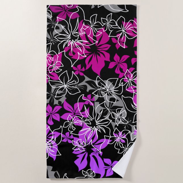 Serviette De Plage Danser Hibiscus Hawaii Violet Blend (Devant)