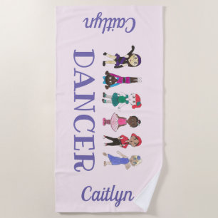 Serviette De Plage DANSER Personnalisé Ballet Tap Jazz Lyrical Acro