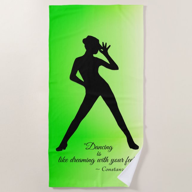 Serviette De Plage Danseur de robinet moderne avec devis (Devant)