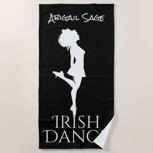 Serviette De Plage Danseur irlandais personnalisé Dance de chaussure