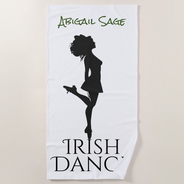 Serviette De Plage Danseur irlandais personnalisé Dance de chaussure  (Devant)