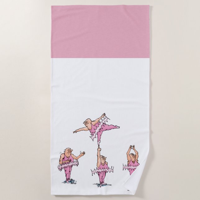 Serviette De Plage Danseurs de ballet Tutu Rose (Devant)