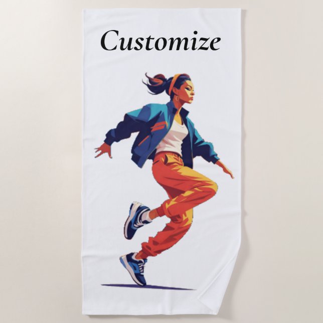 Serviette De Plage Danseuse Hip hop Thunder_Cove (Devant)