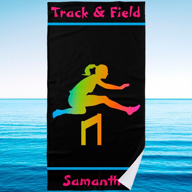 Serviette de plage d'athlétisme féminin (Créateur téléchargé)