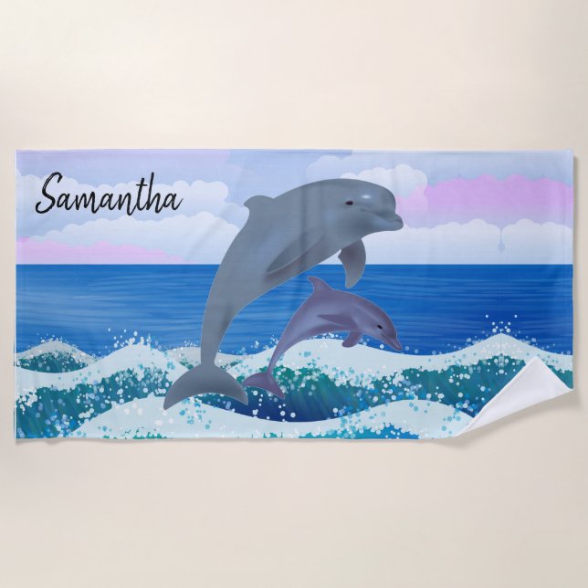 Serviette De Plage Dauphins (Devant)