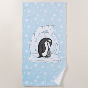 Serviette de plage Davin et Annie les manchots