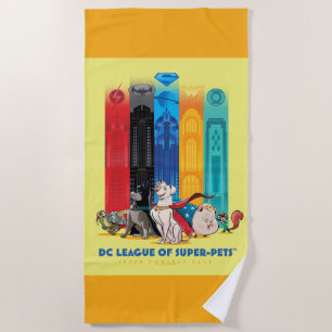 Serviette De Plage DC League of Super-Pets Metropolis Towers